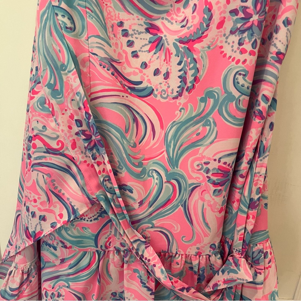 Lilly Pulitzer Pink and Blue Paisley Mini Dress - Picture 8 of 11